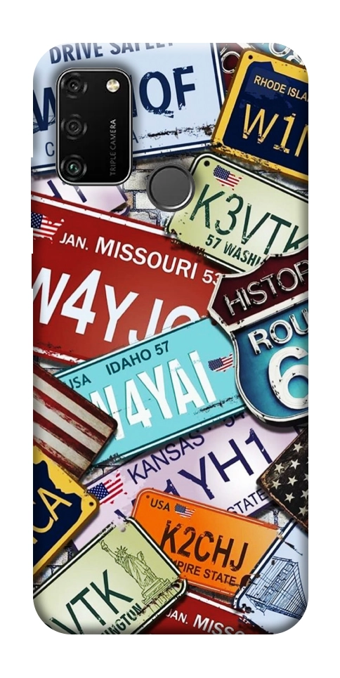 Чехол License plate для Huawei Honor 9A