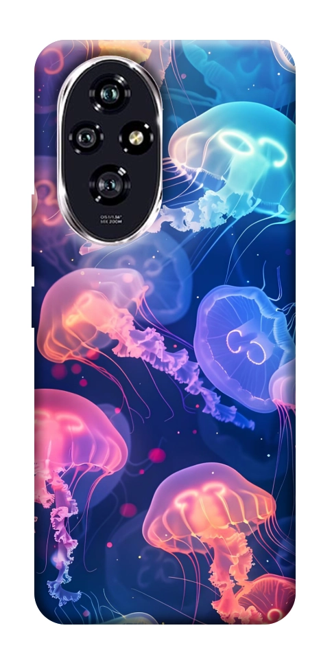 Чохол Neon jellyfishes для Huawei Honor 200