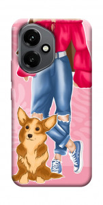 Чехол Girl and corgi для Huawei Honor 400