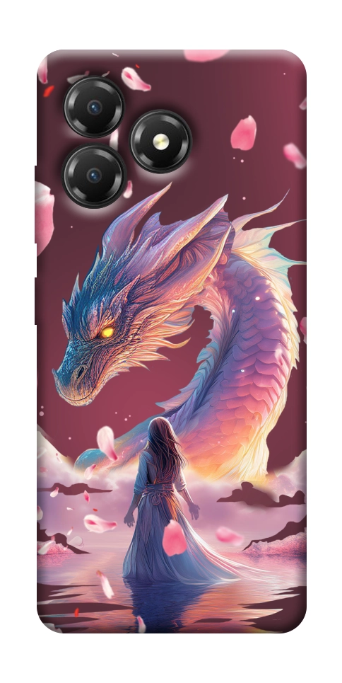Чехол Girl and dragon для ZTE Blade A36