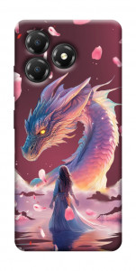 Чохол Girl and dragon для ZTE Blade A36