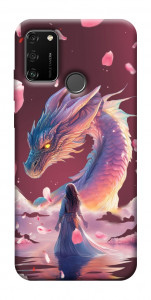 Чохол Girl and dragon для Huawei Honor 9A