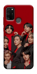 Чохол BTS in red для Huawei Honor 9A
