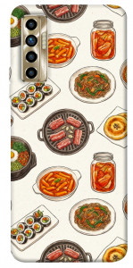 Чехол Korean food для TECNO Camon 17P