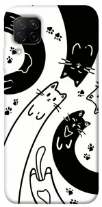 Чохол Чорно-білі коти для Huawei P40 Lite
