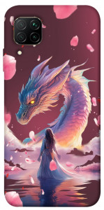 Чохол Girl and dragon для Huawei P40 Lite