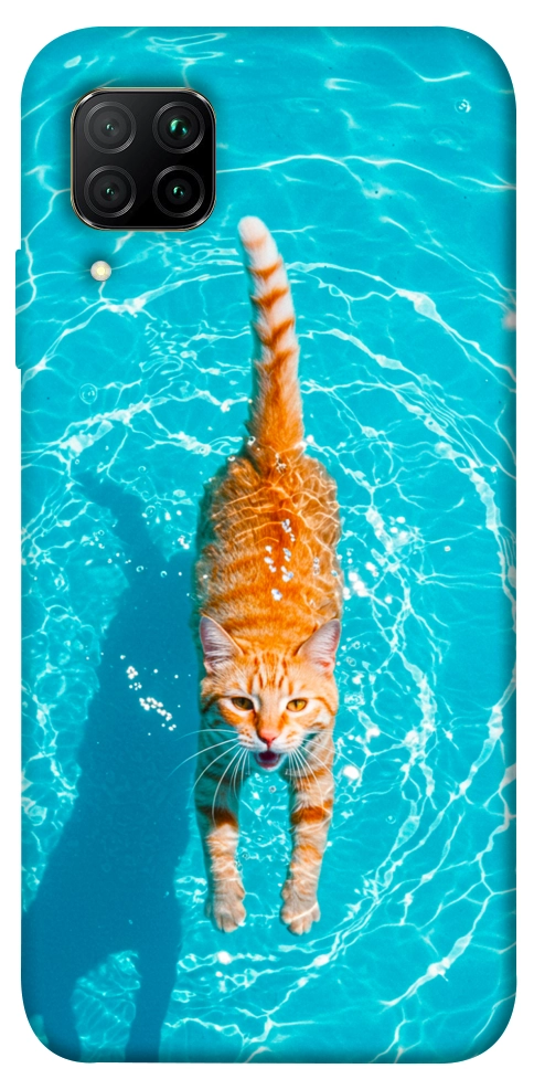 Чехол Cat swimming для Huawei P40 Lite