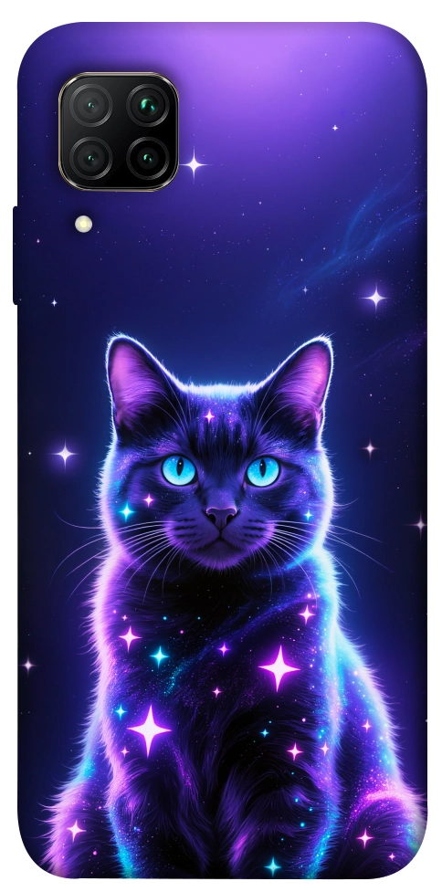 Чохол Galaxy purple cat для Huawei P40 Lite