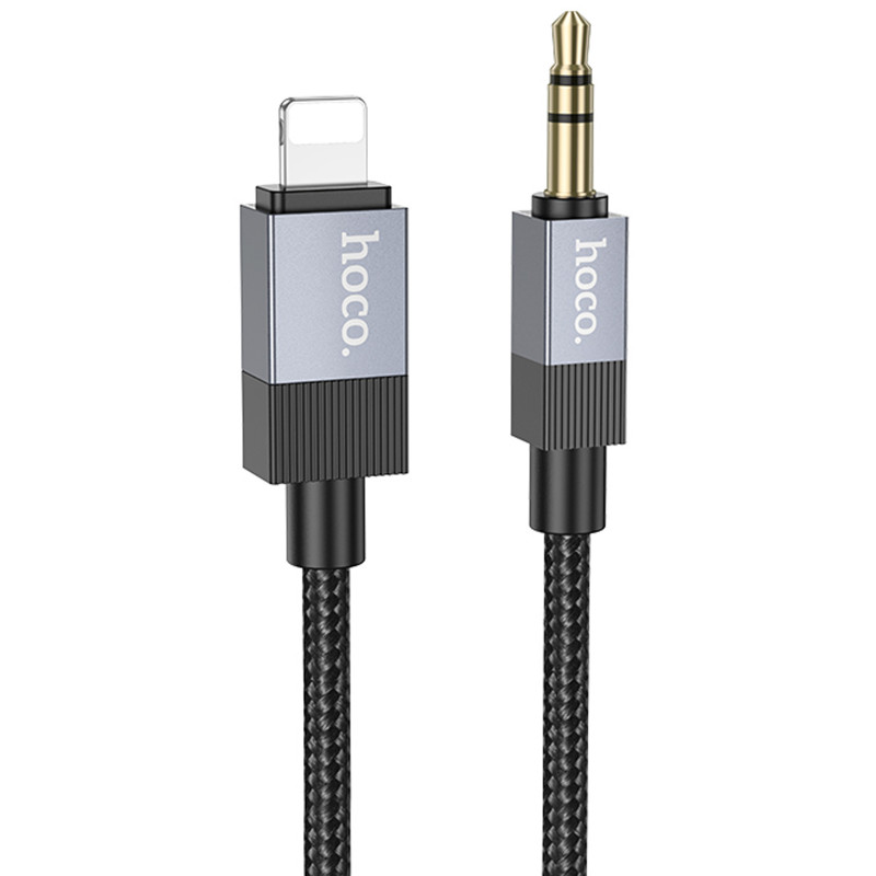 Аудио кабель Aux Hoco UPA32A Clever digital (Lightning to AUX 3.5mm) (1m) (Black)