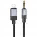 Аудио кабель Aux Hoco UPA32A Clever digital (Lightning to AUX 3.5mm) (1m) (Black)