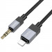 Фото Аудио кабель Aux Hoco UPA32A Clever digital (Lightning to AUX 3.5mm) (1m) (Black) на vchehle.ua