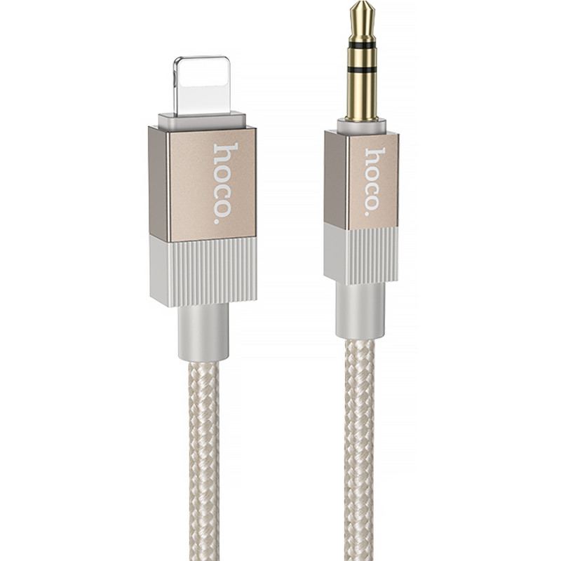Аудио кабель Aux Hoco UPA32A Clever digital (Lightning to AUX 3.5mm) (1m) (Gold)
