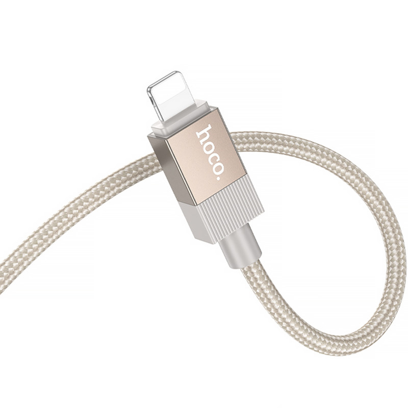 Аудио кабель Aux Hoco UPA32A Clever digital (Lightning to AUX 3.5mm) (1m) (Gold) в магазине vchehle.ua