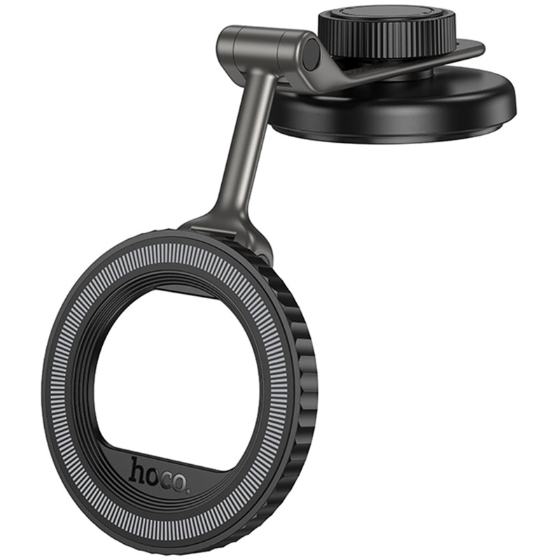 Автодержатель Hoco H77 View (center console) (Black / Metal gray)