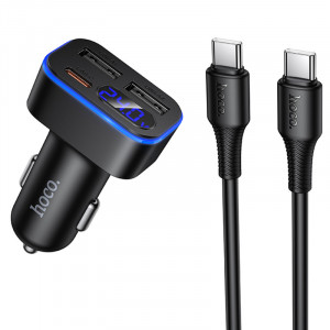 АЗУ Hoco Z63A Barry PD42W+QC3.0 (2USB-A/1C) + кабель Type-C to Type-C