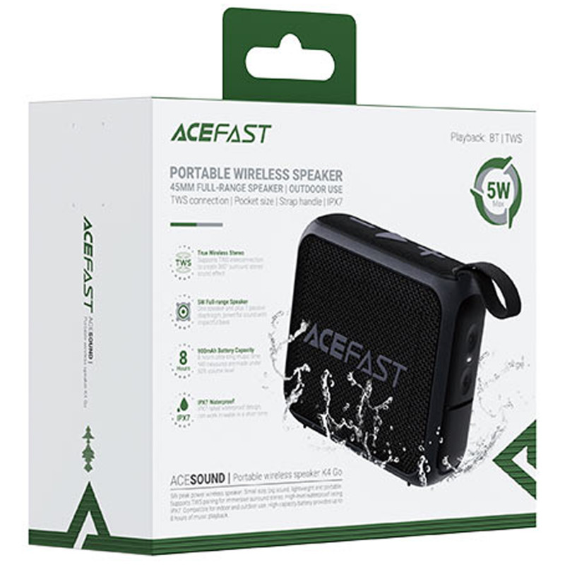 Замовити Bluetooth Колонка Acefast K4 Go (Black) на vchehle.ua