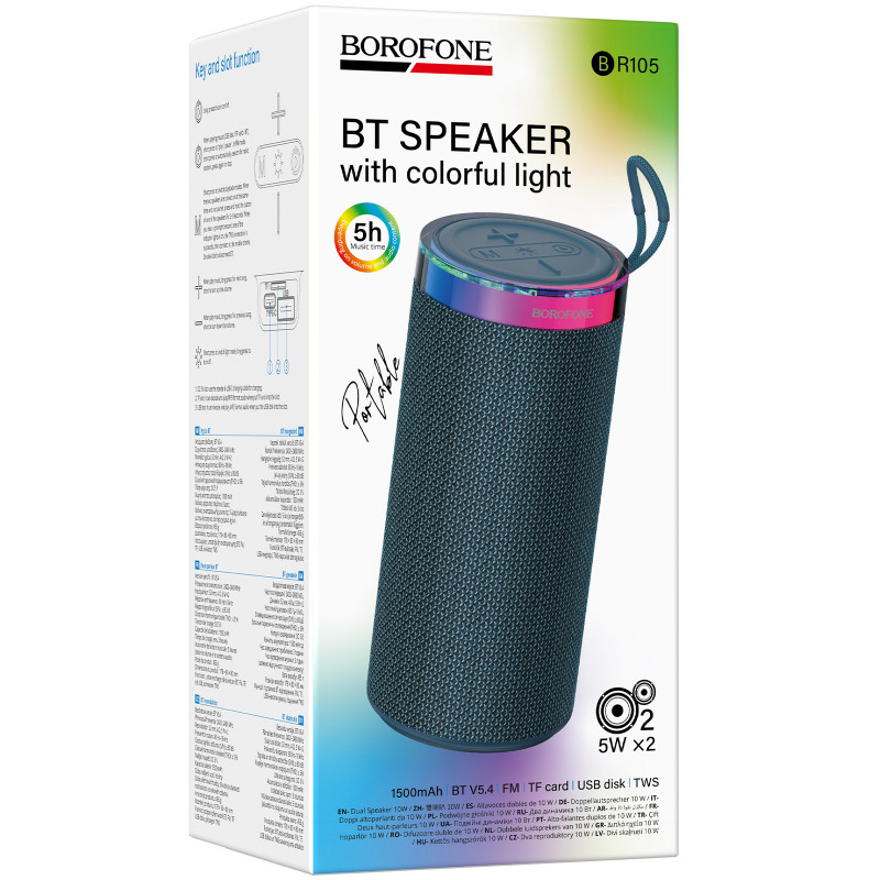 Фото Bluetooth Колонка Borofone BR105 Loud sports (Navy Blue) на vchehle.ua