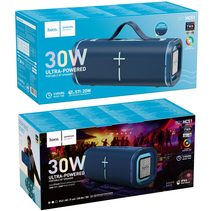 Фото Bluetooth Колонка Hoco HC51 Soul (Blue) на vchehle.ua