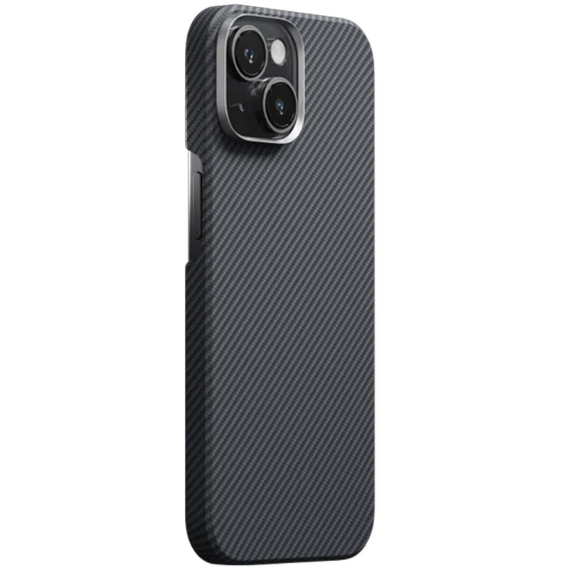 Чохол PC Carbon Protection Slim with Magnetic Safe на Apple iPhone 15 (6.1") (Black)
