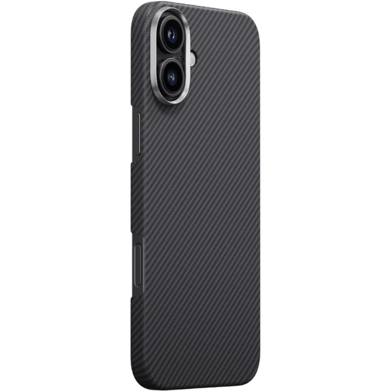 Чехол PC Carbon Protection Slim with Magnetic Safe для Apple iPhone 17 (6.3") (Black)