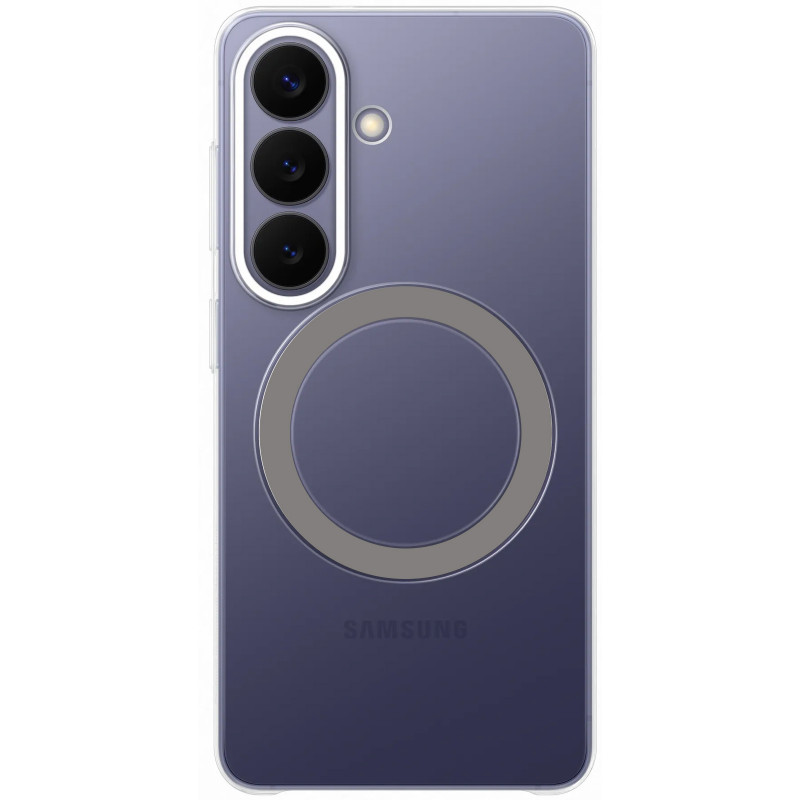 Фото Чехол PC Clear Magnet Case (AAA) with Magnetic Safe для Samsung Galaxy S25+ (Clear / Grey) на vchehle.ua