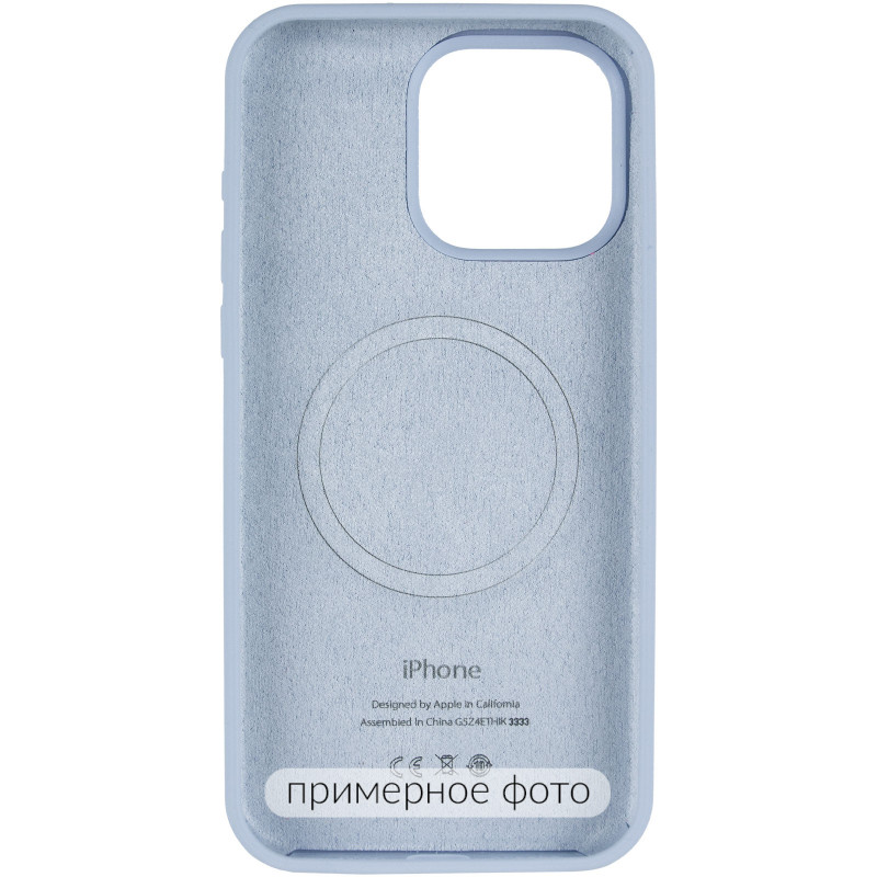 Фото Чохол Silk (AA) Logo with Magnetic Fit на Apple iPhone 16 Pro (6.3") (Блакитний / Lilac Blue) в маназині vchehle.ua