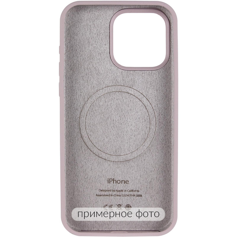 Фото Чохол Silk (AA) Logo with Magnetic Fit на Apple iPhone 16 Pro (6.3") (Сірий / Lavender) в маназині vchehle.ua
