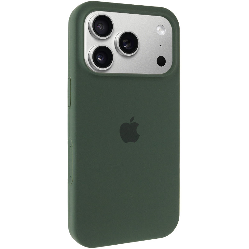 Чехол Silk (AA) Logo with Magnetic Fit для Apple iPhone 17 Pro (6.3") (Зеленый / Cyprus Green)
