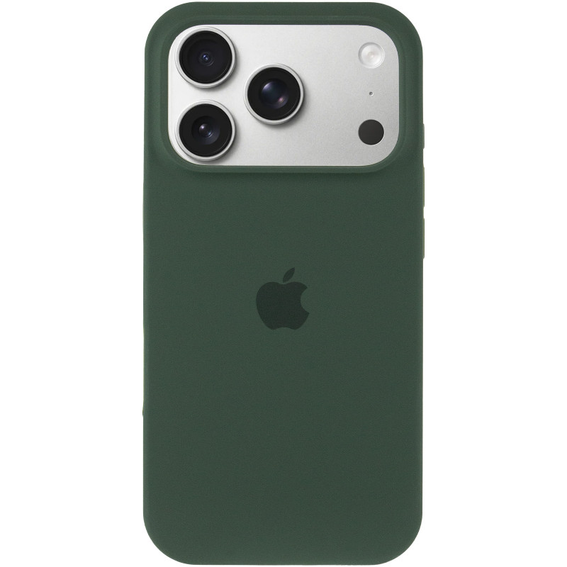 Фото Чехол Silk (AA) Logo with Magnetic Fit для Apple iPhone 17 Pro (6.3") (Зеленый / Cyprus Green) на vchehle.ua