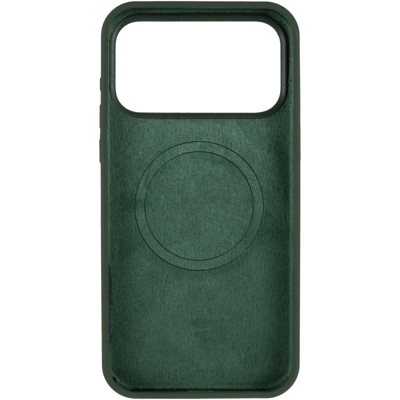Фото Чехол Silk (AA) Logo with Magnetic Fit для Apple iPhone 17 Pro (6.3") (Зеленый / Cyprus Green) в магазине vchehle.ua