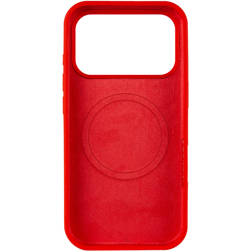 Фото Чехол Silk (AA) Logo with Magnetic Fit для Apple iPhone 17 Pro (6.3") (Красный / Red) в магазине vchehle.ua