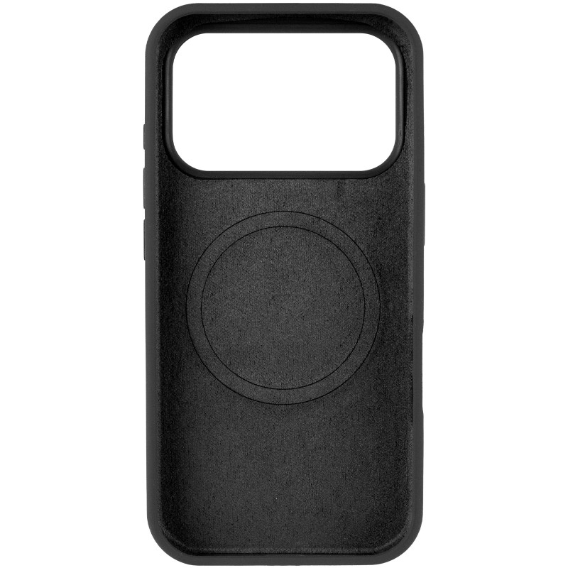 Фото Чехол Silk (AA) Logo with Magnetic Fit для Apple iPhone 17 Pro (6.3") (Черный / Black) в магазине vchehle.ua