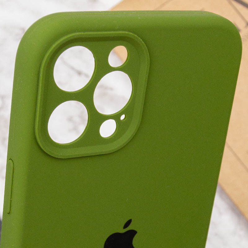 Купить Чехол Silk Full Camera Protective (AA) для Apple iPhone 12 Pro (6.1") (Зеленый / Dark Olive) на vchehle.ua