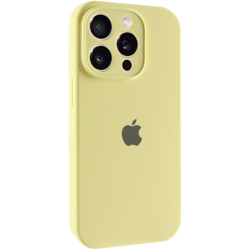 Чехол Silk Full Camera Protective (AA) для Apple iPhone 15 Pro (6.1") (Желтый / Mellow Yellow)
