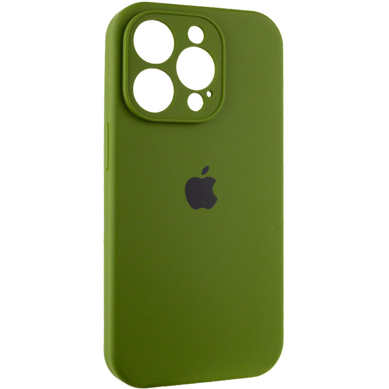 Фото Чехол Silk Full Camera Protective (AA) для Apple iPhone 15 Pro (6.1") (Зеленый / Dark Olive) на vchehle.ua