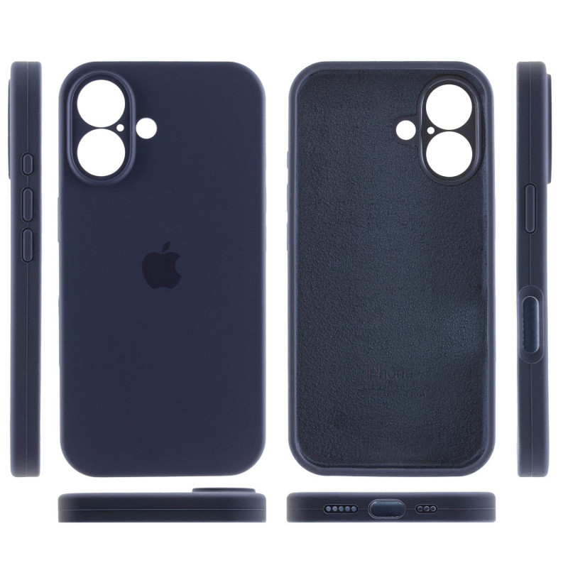 Фото Чохол Silk Full Camera Protective (AA) на Apple iPhone 16 (6.1") (Темно-синій / Midnight blue) в маназині vchehle.ua