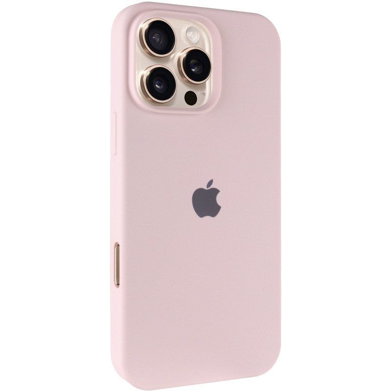 Чехол Silk Full Protective (AA) для Apple iPhone 16 Pro (6.3") (Розовый / Chalk Pink)