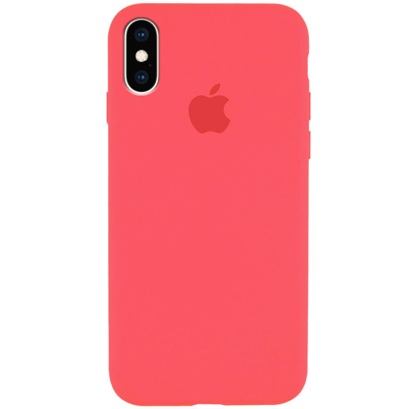Чохол Silk Full Protective (AA) на Apple iPhone X / XS (5.8") (Кавуновий / Watermelon red)