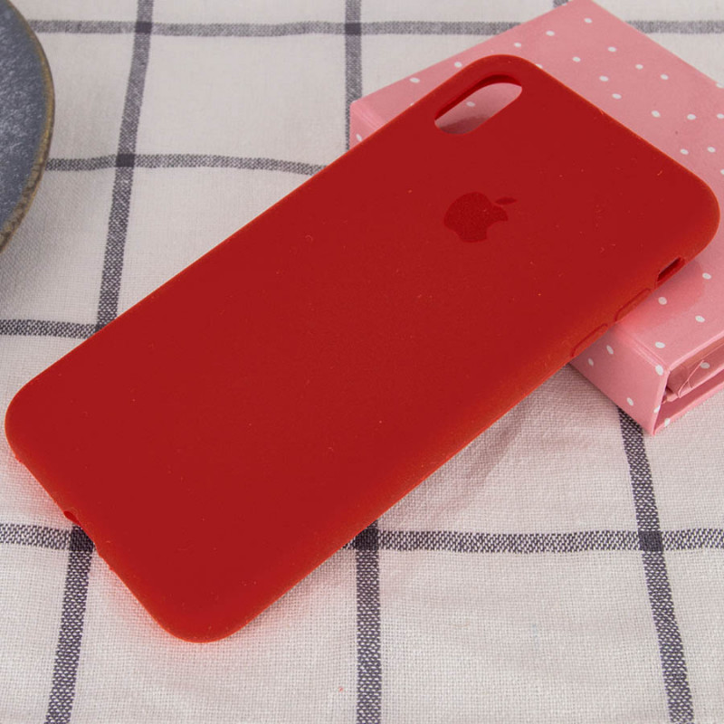 Фото Чохол Silk Full Protective (AA) на Apple iPhone X / XS (5.8") (Червоний / Dark Red) на vchehle.ua
