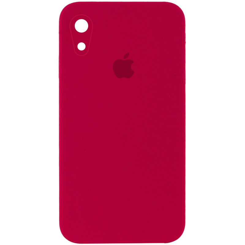 Чехол Silk Square Full Camera Protective (AA) для Apple iPhone XR (6.1") (Красный / Rose Red)