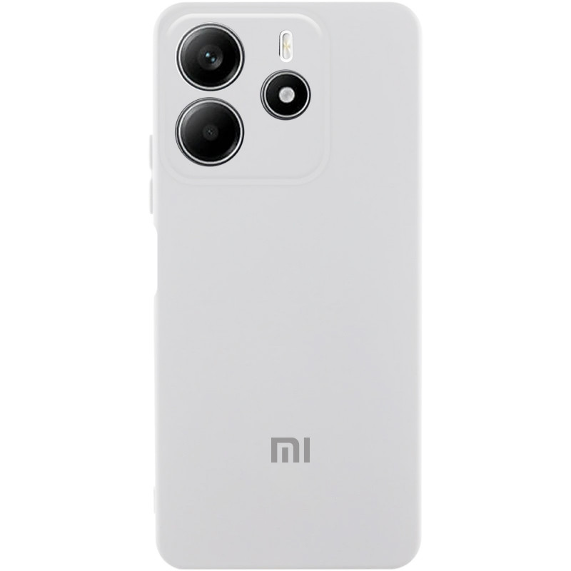 Чехол Silicone Cover Lakshmi Full Camera (AA) with logo для Xiaomi Redmi Note 14 4G (Europe version) (Белый / White)