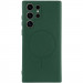 Чохол Silicone Cover Lakshmi Full Camera (AA) with Magnetic Fit на Samsung Galaxy S25 Ultra (Зелений / Dark green)