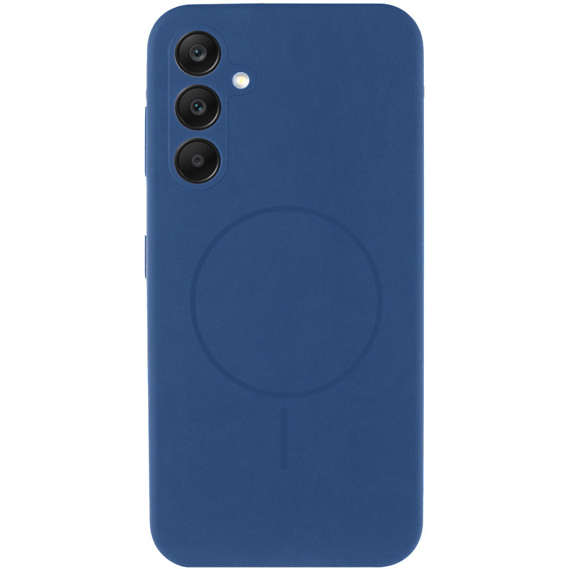 Чехол Silicone Cover Lakshmi Full Camera (AA) with Magnetic Fit для Samsung Galaxy S25+ (Синий / Navy Blue)