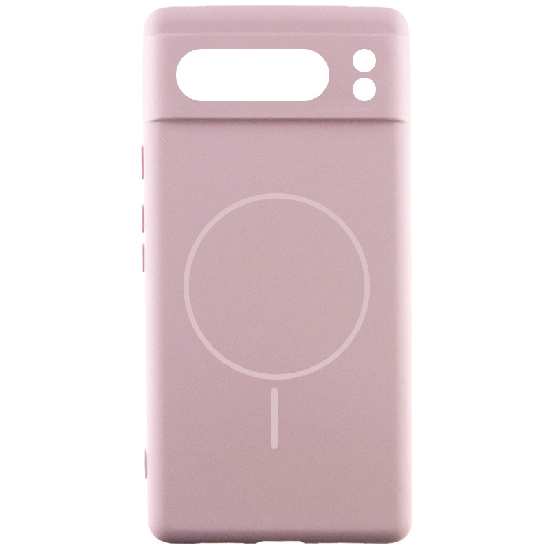 Чехол Silicone Cover Lakshmi Full Camera (AA) with Magnetic Fit для Google Pixel 8 Pro (Розовый / Pink Sand)