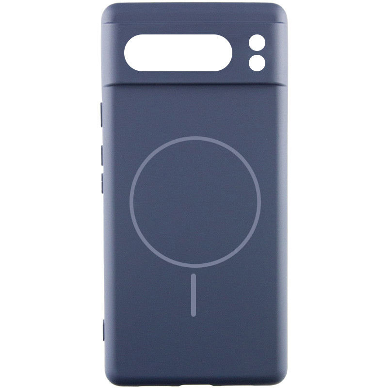 Чехол Silicone Cover Lakshmi Full Camera (AA) with Magnetic Fit для Google Pixel 8 Pro (Темно-синий / Midnight blue)