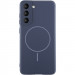 Чехол Silicone Cover Lakshmi Full Camera (AA) with Magnetic Fit для Samsung Galaxy S21 FE (Темно-синий / Midnight blue)