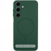 Чохол Silicone Cover Lakshmi Full Camera (AA) with Magnetic Fit на Samsung Galaxy A07 (Зелений / Dark green)