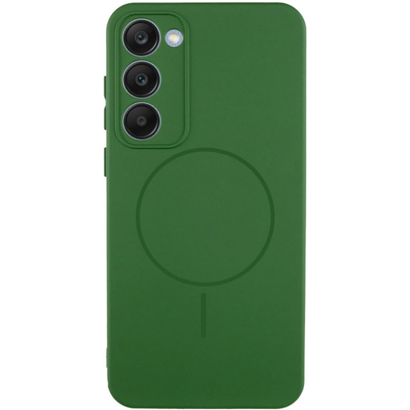 Чохол Silicone Cover Lakshmi Full Camera (AA) with Magnetic Fit на Xiaomi Redmi 15 (Global) (Зелений / Dark green)