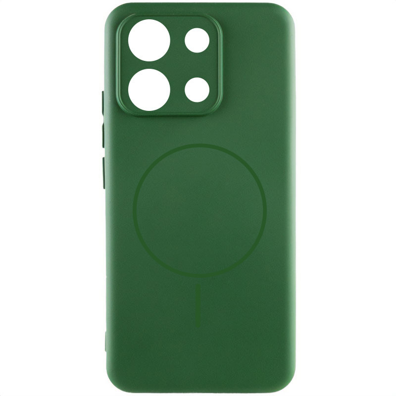 Чехол Silicone Cover Lakshmi Full Camera (AA) with Magnetic Fit для Xiaomi Redmi 15C (EU) (Зеленый / Dark green)