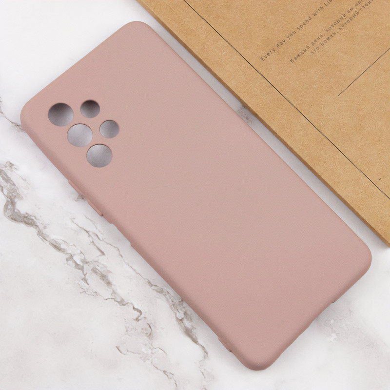 Чохол Silicone Cover Lakshmi Full Camera (AAA) на Samsung Galaxy A32 4G (Рожевий / Pink Sand) в магазині vchehle.ua